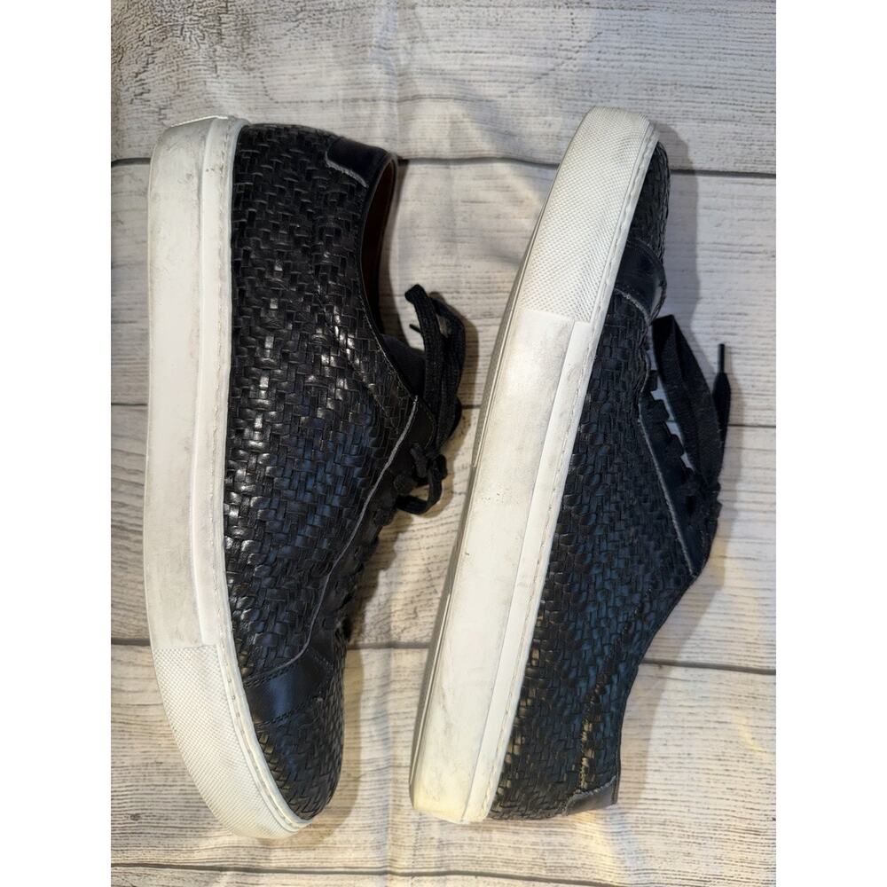 TAFT Sneaker Black Woven Leather EU 42 Low Top Men's Casual Lace-up Sneaker - Picture 7 of 11